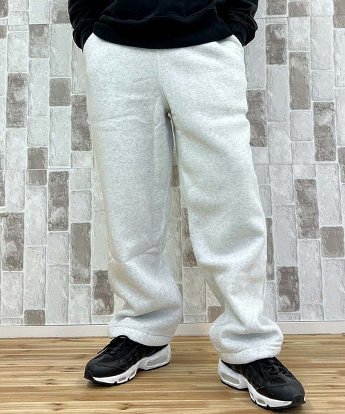 TopIsm(トップイズム)の「ヘビーウェイト裏起毛無地 ワイドスウェットパンツ(スウェットパンツ・メンズ・ブラック/杢グレー/チャコールグレー/オートミール・M/L/LL)」の4枚目の写真