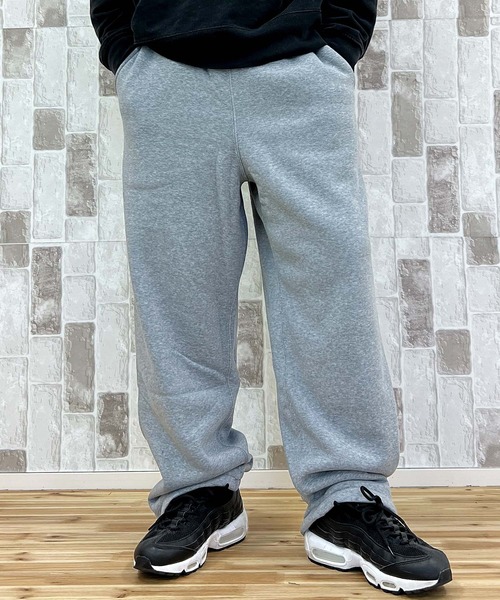 TopIsm(トップイズム)の「ヘビーウェイト裏起毛無地 ワイドスウェットパンツ(スウェットパンツ・メンズ・ブラック/杢グレー/チャコールグレー/オートミール・M/L/LL)」の1枚目の写真