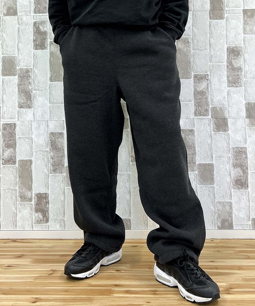 TopIsm(トップイズム)の「ヘビーウェイト裏起毛無地 ワイドスウェットパンツ(スウェットパンツ・メンズ・ブラック/杢グレー/チャコールグレー/オートミール・M/L/LL)」の3枚目の写真