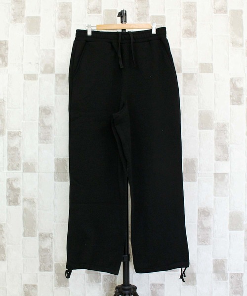 TopIsm(トップイズム)の「ヘビーウェイト裏起毛無地 ワイドスウェットパンツ(スウェットパンツ・メンズ・ブラック/杢グレー/チャコールグレー/オートミール・M/L/LL)」の5枚目の写真