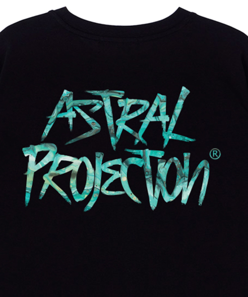 ASTRAL PROJECTION（アストラルプロジェクション）の「ターコイズグラフィティレタリングスーピマコットンラウンドネック半袖Tシャツ_ブラック（Tシャツ/カットソー・メンズ・その他・X-LARGE/MEDIUM/LARGE）」の4枚目の写真