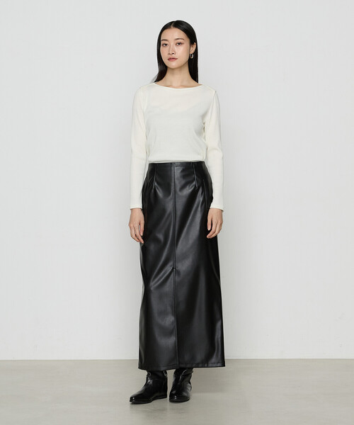 COMME CA(コムサ)の「〔 Sサイズ 〕 ウレタンコーティングストレッチ スカート(スカート・レディース・オフホワイト/ブラック・5号)」の11枚目の写真