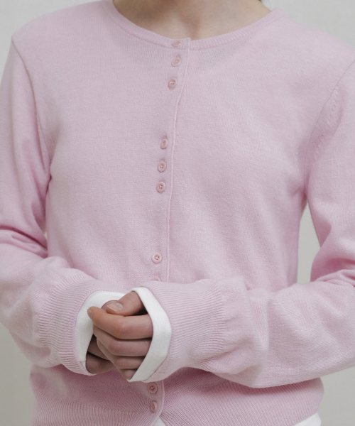 ANDNEEDS(アンドニーズ)の「Mari round cardigan (baby pink)(カーディガン/ボレロ・レディース・その他・FREE)」の5枚目の写真