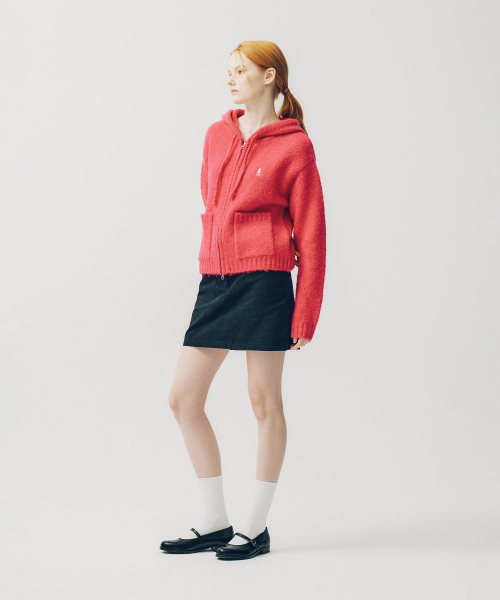 YALE（イェール）の「ウィメンズヘアリークロップニットフードジップアップ_ホットピンク（ニット/セーター・レディース・その他・SMALL/MEDIUM/LARGE）」の13枚目の写真