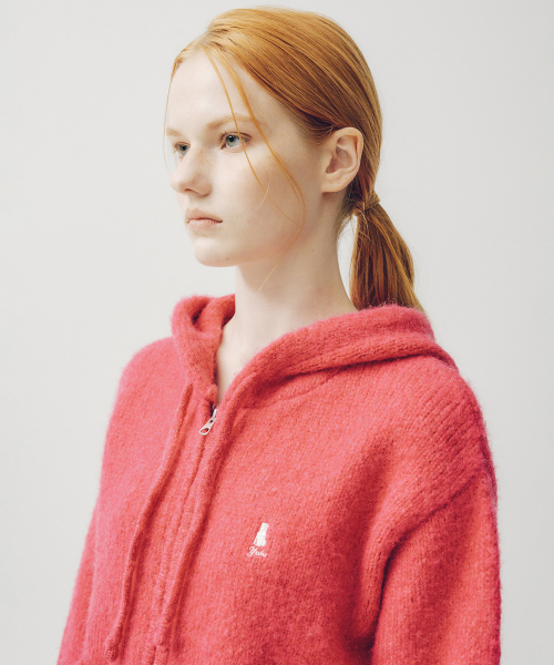 YALE（イェール）の「ウィメンズヘアリークロップニットフードジップアップ_ホットピンク（ニット/セーター・レディース・その他・SMALL/MEDIUM/LARGE）」の16枚目の写真