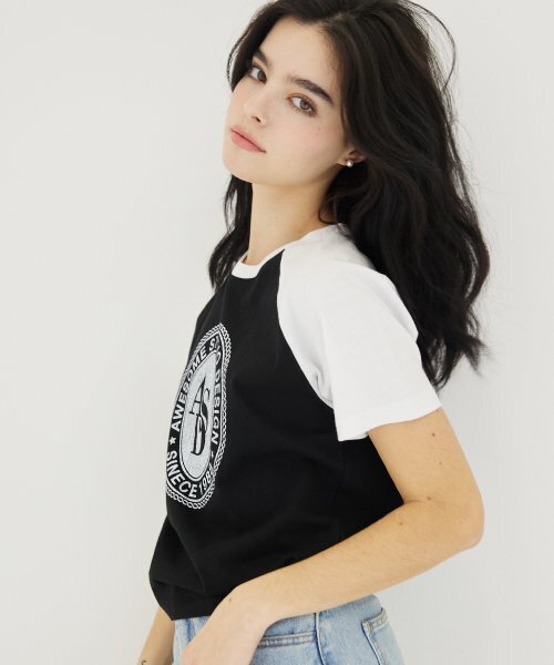 AWESOME STUDIO(オーサムスタジオ)の「サークルシンボルラグラン半袖Tシャツブラック(Tシャツ/カットソー・レディース・その他・FREE)」の3枚目の写真