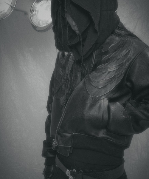 SURGERY（サージェリー）の「【SURGERY】surgery bone cutting varsity jacket / 【サージェリー】サージェリーボーンカッティングバーシティジャケット（スタジャン・メンズ・ブラック・M/L）」の3枚目の写真