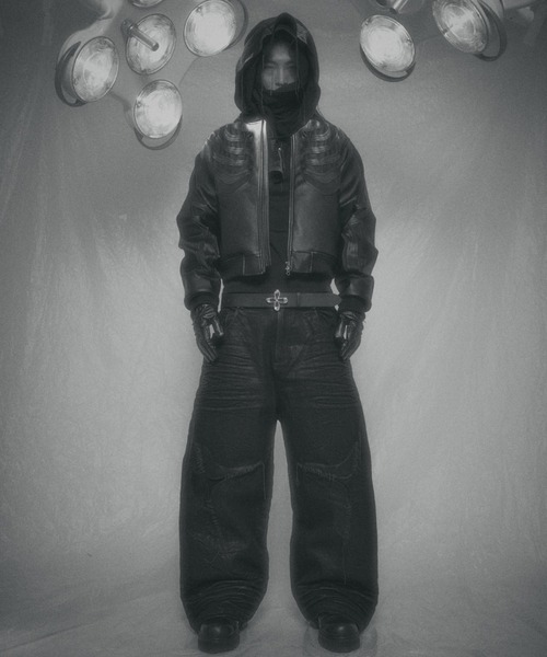 SURGERY（サージェリー）の「【SURGERY】surgery bone cutting varsity jacket / 【サージェリー】サージェリーボーンカッティングバーシティジャケット（スタジャン・メンズ・ブラック・M/L）」の7枚目の写真