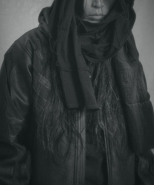 SURGERY（サージェリー）の「【SURGERY】surgery bone cutting varsity jacket / 【サージェリー】サージェリーボーンカッティングバーシティジャケット（スタジャン・メンズ・ブラック・M/L）」の5枚目の写真