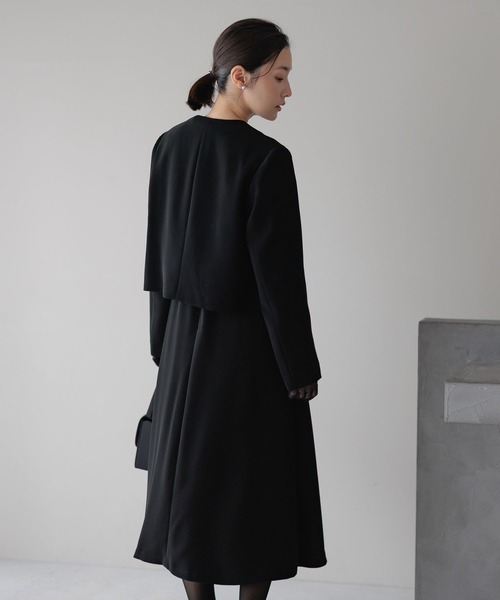 Andemiu(アンデミュウ)の「【WEB限定/T.P.O/2026】サイドプリーツワンピース608053(ワンピース・レディース・ネイビー/ブラック系1・LARGE/MEDIUM/SMALL)」の10枚目の写真