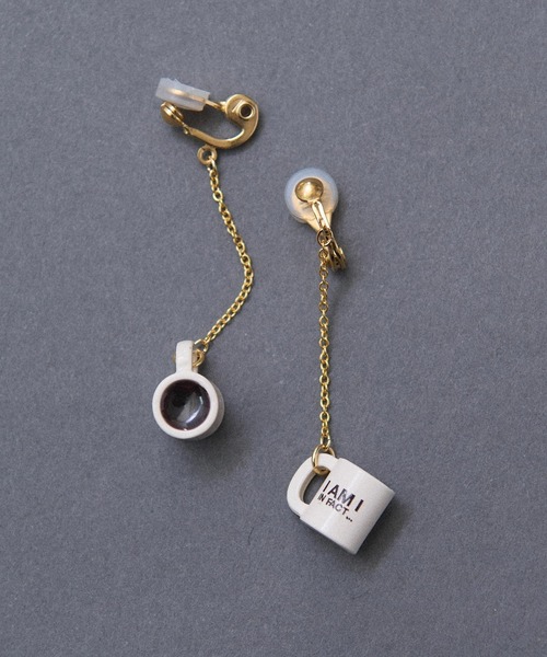 I am I in fact...（アイアムアイインファクト）の「coffee cup イヤリング（イヤリング・レディース・ホワイト・FREE）」の7枚目の写真