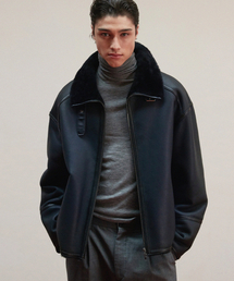VERDEMAR（ベルデマール）の「Shearling Buckle Jacket_Deep Navy（ムートンコート）」