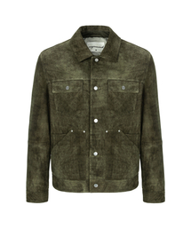 UNGIMMICK（アンジミック）の「JUNGLE SUEDE WORK JACKET (KHAKI / LAMBSKIN)（ライダースジャケット）」