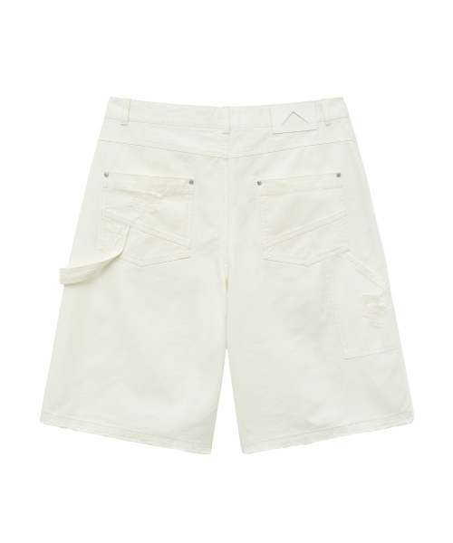 UNGIMMICK（アンジミック）の「DISTRESSED BERMUDA SHORTS (WHITE)（その他パンツ・メンズ・その他・MEDIUM/LARGE）」の2枚目の写真