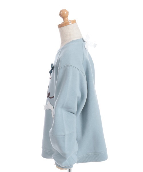 axes femme（アクシーズファム）の「刺繍×リボン裏起毛トレーナー（Tシャツ/カットソー・キッズ・キナリ/ミント・MEDIUM/X-LARGE/LARGE）」の13枚目の写真