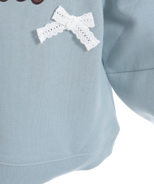 axes femme（アクシーズファム）の「刺繍×リボン裏起毛トレーナー（Tシャツ/カットソー・キッズ・キナリ/ミント・MEDIUM/X-LARGE/LARGE）」の16枚目の写真