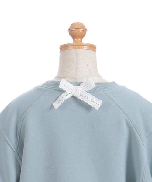 axes femme（アクシーズファム）の「刺繍×リボン裏起毛トレーナー（Tシャツ/カットソー・キッズ・キナリ/ミント・MEDIUM/X-LARGE/LARGE）」の19枚目の写真