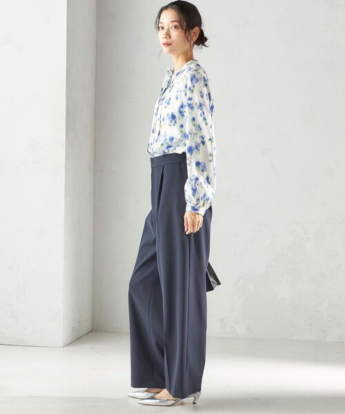 SHIPS(シップス)の「〈洗濯機可能〉無地 / プリント ピンタック ブラウス(セレモニー対応可)(シャツ/ブラウス・レディース・ネイビー/オフホワイト/ブルー・ONE SIZE)」の15枚目の写真