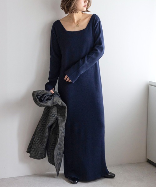 セール】前後2WAYニットワンピース（ワンピース）｜Bonjour Sagan