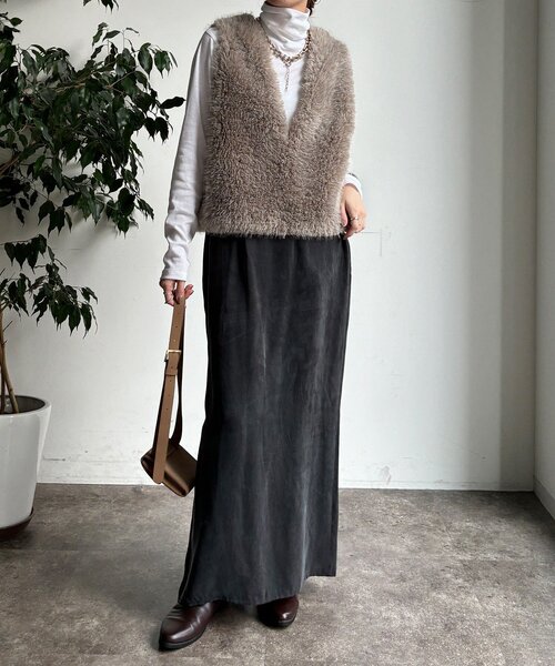 DouDou（ドゥドゥ）の「オーガニックコットンタートル（Tシャツ/カットソー・レディース・オフホワイト/ライトベージュ/ブラック・FREE）」の14枚目の写真