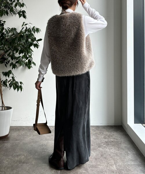 DouDou（ドゥドゥ）の「オーガニックコットンタートル（Tシャツ/カットソー・レディース・オフホワイト/ライトベージュ/ブラック・FREE）」の5枚目の写真