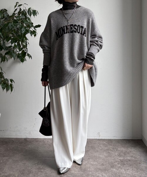 DouDou（ドゥドゥ）の「オーガニックコットンタートル（Tシャツ/カットソー・レディース・オフホワイト/ライトベージュ/ブラック・FREE）」の11枚目の写真