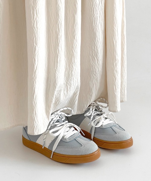 Shoes in Closet（シューズインクローゼット）の「軽量 デイリー ベーシック ローカット レディース スニーカー 2744（スニーカー・レディース・ホワイト×グレー/ホワイト系1/グレー・M/S/XL/L）」の16枚目の写真