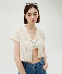 GOCORI（ゴコリ）の「COUNTING STARS MINI JACKET クロシェミニジャケット（その他アウター）」