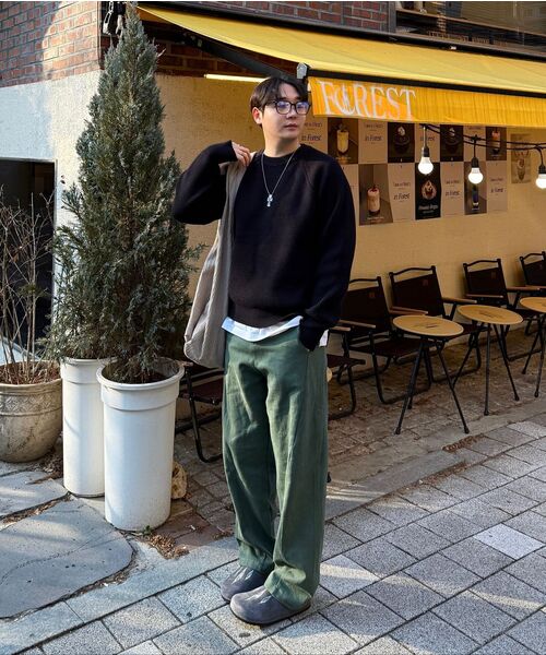 THAT'S IT（ザッツイット）の「カーブドワイドコットンデニムパンツ[カーキ]（デニムパンツ・レディース・カーキ・LARGE/X-LARGE/MEDIUM）」の11枚目の写真