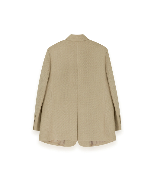 R-4(アールフォー)の「R-0033 / OVERSIZED TWEED BOX-BLAZER(BEIGE)(テーラードジャケット・メンズ・ベージュ・MEDIUM/LARGE)」の2枚目の写真