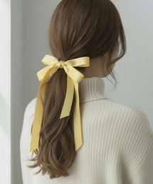 レディースのヘアゴム（イエロー/黄色系・リボンモチーフ