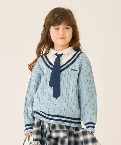 セール】【家庭洗濯可】レイヤードニット（ニット/セーター）｜minimal