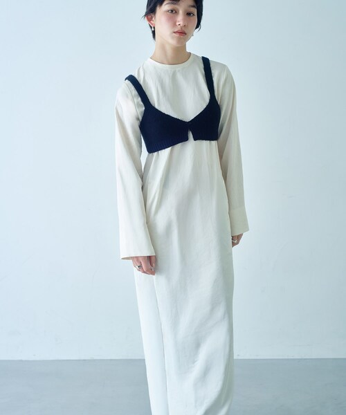 CODE A（コードエー）の「M long one piece（ワンピース・レディース・オフホワイト/ブラック・00）」の6枚目の写真