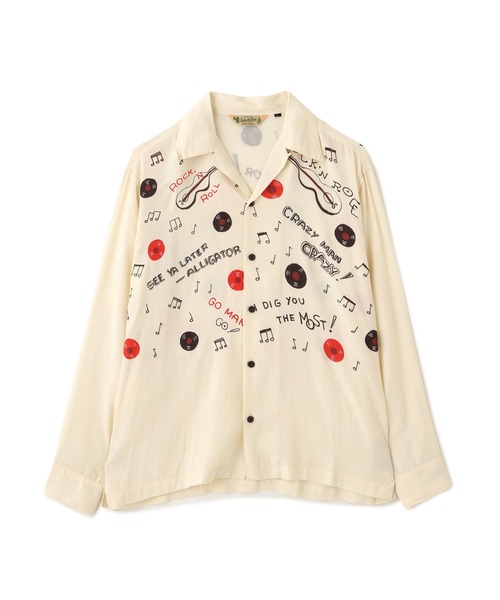 schott（ショット）の「Schott/ショット/ROCK’N ROLL RAYON SHIRT/ロックンロール レーヨンシャツ（シャツ/ブラウス・メンズ・オフホワイト/チャコールグレー・M/L/XL/2XL）」の14枚目の写真