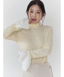 CALNAMUR | レーヨンハイネックドッキングトップス(Tシャツ/カットソー)