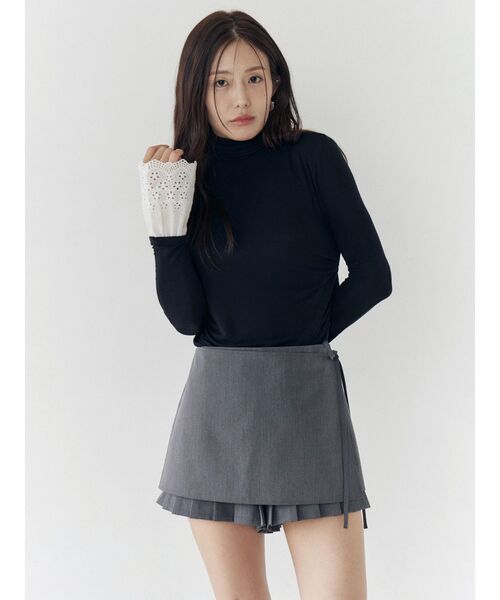 CALNAMUR（カルナムール）の「レーヨンハイネックドッキングトップス（Tシャツ/カットソー・レディース・ブラック/イエロー・FREE）」の20枚目の写真