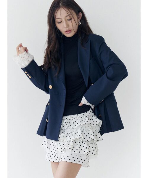 CALNAMUR（カルナムール）の「レーヨンハイネックドッキングトップス（Tシャツ/カットソー・レディース・ブラック/イエロー・FREE）」の15枚目の写真