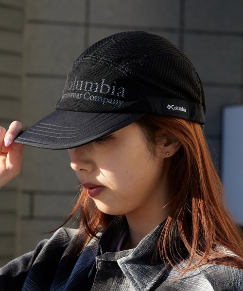 Columbia(コロンビア)の「Columbia/コロンビア Bad Axe Pass Cap ラバーロゴ メッシュジェットキャップ 2026年春夏(キャップ・メンズ・ブラック・FREE)」の10枚目の写真
