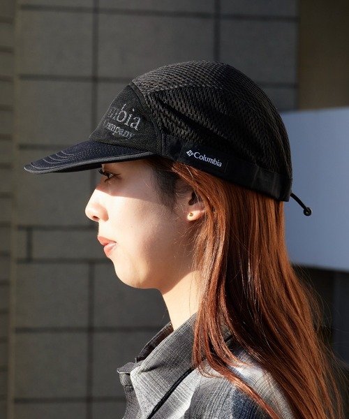Columbia(コロンビア)の「Columbia/コロンビア Bad Axe Pass Cap ラバーロゴ メッシュジェットキャップ 2026年春夏(キャップ・メンズ・ブラック・FREE)」の8枚目の写真