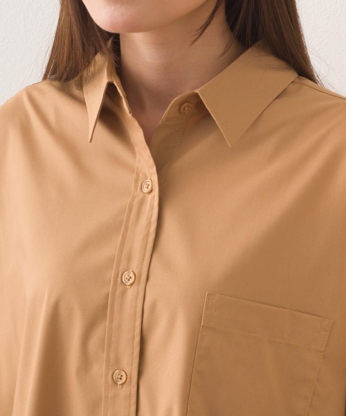 OMNES（オムネス）の「ポプリンベーシックレギュラーカラー 長袖シャツブラウス（シャツ/ブラウス・レディース・ベージュ/グリーン系その他/ブルー系その他/ホワイト/ライトグリーン/ブラック・FREE）」の17枚目の写真