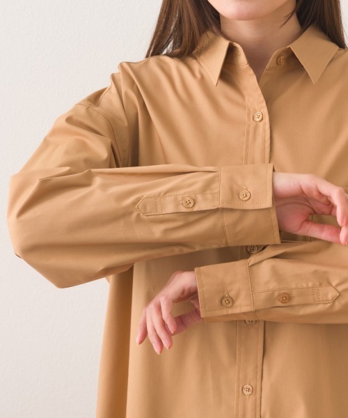 OMNES（オムネス）の「ポプリンベーシックレギュラーカラー 長袖シャツブラウス（シャツ/ブラウス・レディース・ベージュ/グリーン系その他/ブルー系その他/ホワイト/ライトグリーン/ブラック・FREE）」の19枚目の写真