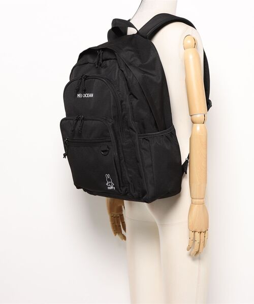 Miffy( ミッフィー)の「MEIOCEAN×ミッフィー リュック 大容量 軽量 31L 62123(バックパック/リュック・レディース・ブラック×ホワイト/ブラック×ブラック・FREE)」の7枚目の写真