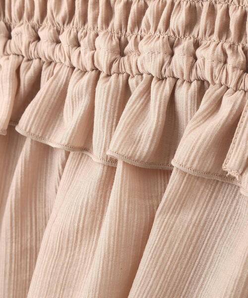 NATURAL BEAUTY BASIC(ナチュラルビューティーベーシック)の「◇フロントリボンペプラム楊柳ブラウス(シャツ/ブラウス・レディース・ベージュ/ブルー/オフホワイト・MEDIUM/SMALL)」の4枚目の写真