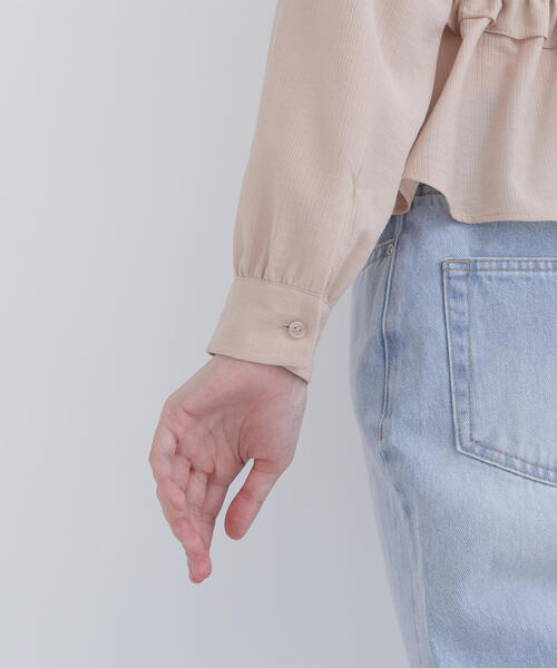 NATURAL BEAUTY BASIC(ナチュラルビューティーベーシック)の「◇フロントリボンペプラム楊柳ブラウス(シャツ/ブラウス・レディース・ベージュ/ブルー/オフホワイト・MEDIUM/SMALL)」の15枚目の写真