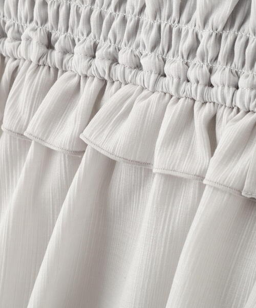 NATURAL BEAUTY BASIC(ナチュラルビューティーベーシック)の「◇フロントリボンペプラム楊柳ブラウス(シャツ/ブラウス・レディース・ベージュ/ブルー/オフホワイト・MEDIUM/SMALL)」の5枚目の写真