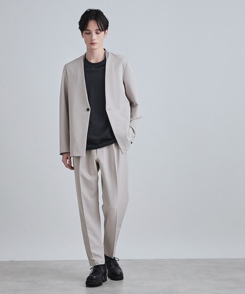 tk.TAKEO KIKUCHI（ティーケータケオキクチ）の「【セットアップ対応】360度ストレッチノーカラージャケット（ノーカラージャケット・メンズ・ブルー/ブラック/ライトグレー・01/02/03/04）」の17枚目の写真