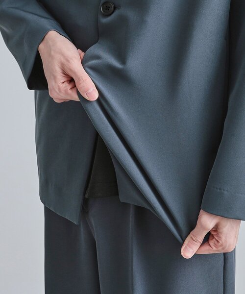 tk.TAKEO KIKUCHI（ティーケータケオキクチ）の「【セットアップ対応】360度ストレッチノーカラージャケット（ノーカラージャケット・メンズ・ブルー/ブラック/ライトグレー・01/02/03/04）」の11枚目の写真