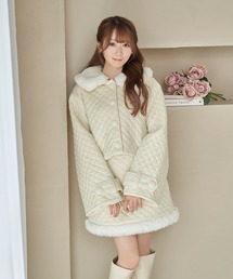 Rose Muse（ロゼミューズ）の「Quilting fake fur collar short JK（その他アウター）」