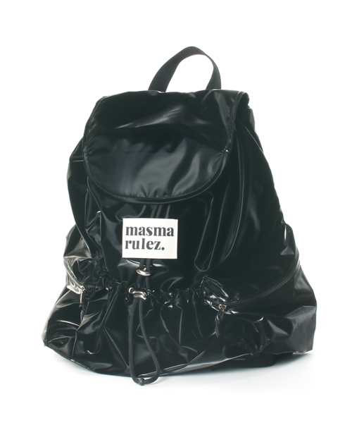MASMARULEZ（マスマルールズ）の「[INT] String flap backpack _ Glittery black（バックパック/リュック・レディース・その他・FREE）」の4枚目の写真