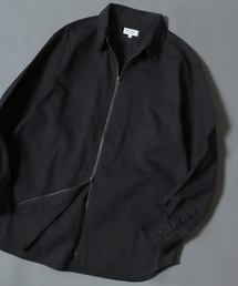 ANPAS（アンパス）の「Twill & Denim Zip‐Front Over Shirt / ツイル＆デニム ダブルジップオーバーシャツ メンズ シャツジャケット ライトアウター（デニムジャケット）」